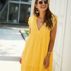 Yellow Eyelet Dress